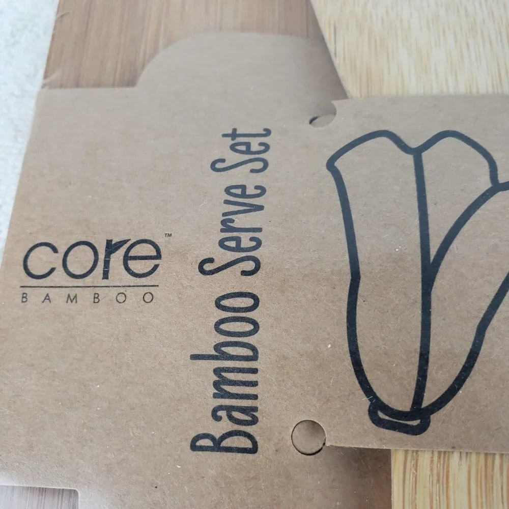 Core Home Bamboo Serve Set NWT